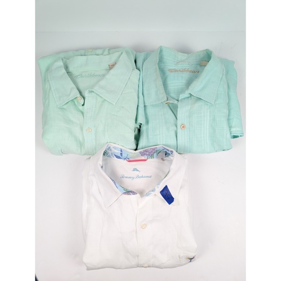 Tommy Bahama Other - Tommy Bahama/Caribbean Shirt Bundle XXL Linen Island Men's Lot Of 3
